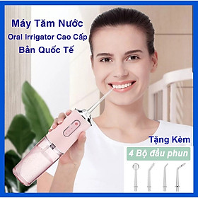 Máy Tăm Nước Cầm Tay - Tăm Nước Vệ Sinh Răng Miệng Oral Irrigator - Bản Quốc Tế Chuẩn Châu Âu