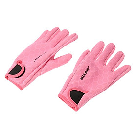 1 Pair Black/Pink 1.5mm Neoprene Elastic Ultra Anti Slip Wetsuits Gloves Keep Warm Diving Swimming Surfing Kayaking Gloves - S, S