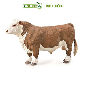 Mô hình thu nhỏ Bò Hereford bố - Hereford Bull, hiệu CollectA