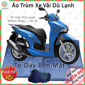Áo Bạt Phủ Trùm Xe Máy KhoNCC Che Mưa Nắng Dòng Xe Lớn SH 125 150i , Moto Z1000 - NQL-BPXMT-Z1K - Hàng Chính Hãng (Xanh Đen)