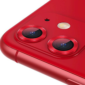 Mua Đỏ - Bộ ốp viền kim loại tích hợp cường lực chống trầy Camera cho iPhone 11 hiệu Baseus Alloy Protection Ring Lens Film (độ cứng 9H  chống trầy  chống chụi & vân tay  bảo vệ toàn diện  mỏng 0.4mm) - Hàng nhập khẩu