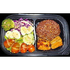 Cơm Gạo Lứt Cá Hồi Sốt Teriyaki