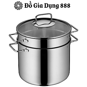 Nồi Luộc Mỳ, Hấp Rau Củ Quả Đa Năng WMF 24CM, Nồi Hấp 2 Tầng, Chất Liệu Thép Không Gỉ, Dùng Cho Mọi Loại Bếp, Nhập Đức
