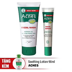 Bộ Sản Phẩm Chuyên Biệt Cho Da Mụn Tuổi Trưởng Thành Rohto Acnes 25+ Gift Combo 3 - Tặng 1 Dung Dịch Dưỡng Dịu Da Kháng Khuẩn Và Ngừa Mụn (90ml)