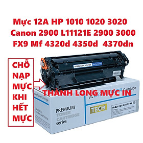 Hộp mực 12A dành cho Canon 2900/ L11121E Mực in HP LaserJet 1010/1015/1020/3015/3020/3030/3050 Canon L120, MF4122, MF4150, MF4680, L140, L160, MF4270, MF4320d, MF4350d 3000 FX9 FX10 CÓ LỔ ĐỔ MỰC Hàng chính hãng Alpha Cartridge