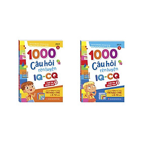 Sách - 1000 Câu Hỏi Rèn Luyện IQ - CQ Cho Trẻ 6 - 12 Tuổi - Thử Tài Sáng Tạo - Combo 2 Tập - Minh Thắng