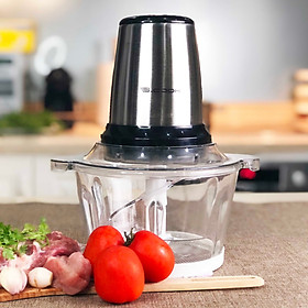 Máy xay thịt, cá, xay đa năng Bcook 2 lưỡi dao kép cối thủy tinh (350W) - Hàng chính hãng