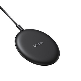 Ugreen UG15112CD186TK 15W kèm cáp USB-C c-c dài 1M Đế sạc không dây hỗ trợ sạc nhanh Màu Đen - HÀNG CHÍNH HÃNG