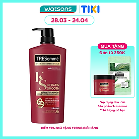 Dầu Gội Tresemmé Keratin Smooth Tinh Dầu Argan & Keratin Vào Nếp Suôn Mượt 640g