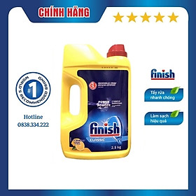 Bột rửa chén Finish Dishwasher Power Powder Lemon Sparkle 2,5 kg - hương chanh
