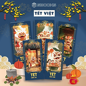 Combo 5 Cái Bao Lì Xì Thiết Kế Họa Tiết Hình Lân 2025 Giấy Cứng C150 Siêu Dày Dặn - SBOOKS