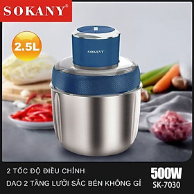 Mua Máy xay thịt đa năng 2IN1 SOKANY SK-7030 cối INOX304  công suất 500W xay thịt  bóc tỏi tiện lợi - HÀNG CHÍNH HÃNG