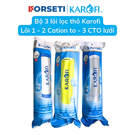 Combo 3 lõi lọc Karofi bao gồm lõi số 1 + lõi số 2 cation + lõi số 3 CTO lưới - Hàng chính hãng