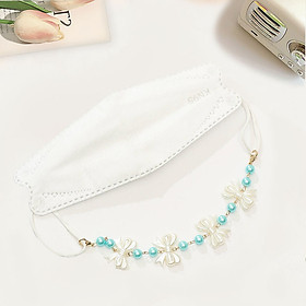 Dây đeo khẩu trang sau gáy giảm áp lực cho tai phụ kiện đeo kính giữ kính chuỗi mix nơ và ngọc trai thời trang và tiện lợi