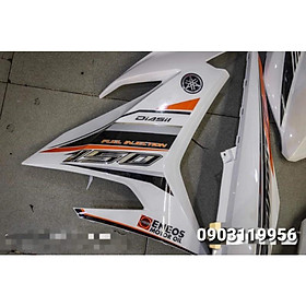 Tem rời exciter 150 trắng, tặng 1 set logo, tem 3 lớp không bay màu