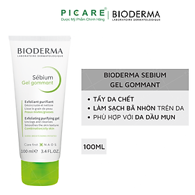 Gel tẩy tế bào chết dành cho da dầu, mụn BIODERMA Sébium Gel Gommant 100ml 