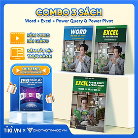 Ảnh bìa Combo 3 Sách Word - Excel - Power Query & Power Pivot ĐÀO TẠO TIN HỌC Ứng Dụng Văn Phòng Kèm Video Hướng Dẫn