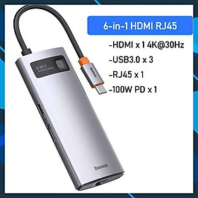 Bộ Hub mở rộng 8 in 1 Baseus Metal Gleam Series LVM001 - hàng chính hãng