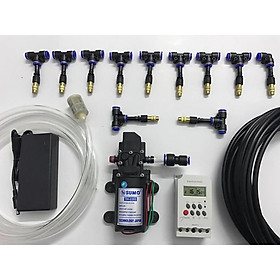 Bộ KIT Phun Sương Tưới Cây Tự Động 10 Béc Bằng Đồng Tưới Lan, Cây Cảnh kèm đủ phụ kiện