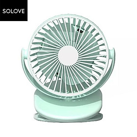 Xiaomi SOLOVE Clipping-on or Vertical Use Fan 360 Degree Wind Direction Type-C Charging 2000mAh Rechargeable Clip Fan 3-level