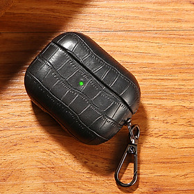 Mua Bao Case da PU phủ nhung dệt vân Cá Sấu cho Airpods Pro 2 / Airpods 4 / Airpods Pro 3 - Hàng Chính Hãng