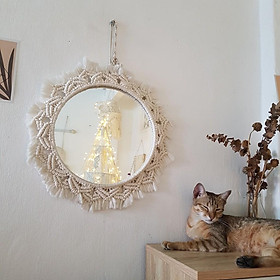 Mua Nhiều mẫu - Gương Macrame treo tường trang trí nội thất nhà cửa nhiều kiểu phong cách Vintage