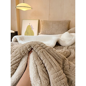 Mua Chăn lông cừu Blanket LIDACO họa tiết dập vân chìm mỏng nhẹ ấm áp kích thước 2mx2m3