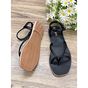 Dép nữ quai hậu, giày sandal nữ đi học dây xỏ ngón chữ a trơn đơn giản màu