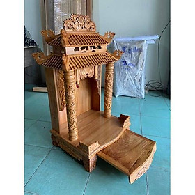 Mua bàn thờ thần tài ngang 60cm  bàn thờ mái nhà gỗ gõ   bàn thờ gỗ
