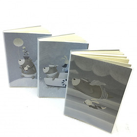 Combo 3 cuốn sổ tay (64-03) Hình Gấu Xám