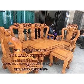 Mua bộ bàn ghế minh quốc đào gỗ gõ tay 12