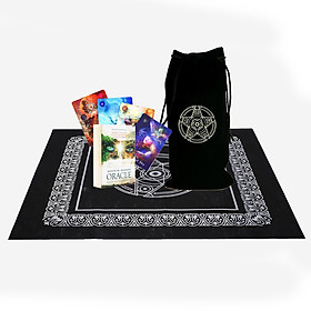 Combo Bộ Bài Bói Mystical Shaman Oracle Cards Tarot Cao Cấp Bản Đẹp và Túi Nhung Đựng Tarot và Khăn Trải Bàn Tarot