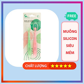 Combo 2 Muỗng Ăn Dặm Silicon Cán Dài Jubon Cho Bé