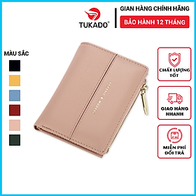 Ví Nữ Ngắn Mini Cầm Tay Chính Hãng TAILIAN Gấp 2 Nhỏ Gọn Phong Cách Hàn Quốc Da Cao Cấp Giá Rẻ TL09