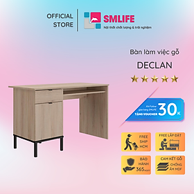 Bàn làm việc, bàn học gỗ hiện đại SMLIFE Declan | Gỗ MDF dày 17mm chống ẩm | D120xR60xC75cm