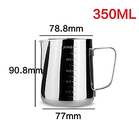 Mua 350/600ml Ca Tạo Bọt Cafe - Ca Đánh Sữa Bằng Inox 100% ( Có Chia Vạch )