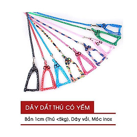 Dây Dắt Kèm Vòng Cổ Yếm Cho Chó Mèo Dưới 5kg - Phụ Kiện Cho Thú Cưng