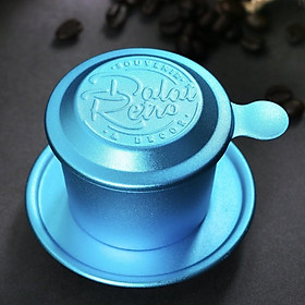 Mua Phin cà phê  bộ  mẫu nhôm anode bắn cát  màu retro blue
