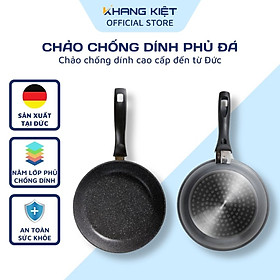 Chảo chống dính phủ đá thiên nhiên dùng trên tất cả các loại bếp, đặc biệt bếp từ 20cm/24cm