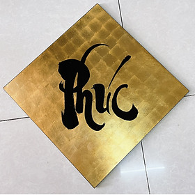 Mua Tranh sơn mài chữ Phúc dát vàng size 50x50 cm