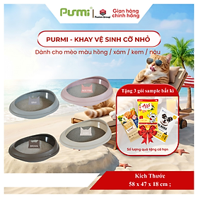 Khay vệ sinh cho mèo con Purmi size nhỏ(kèm xẻng) nhiều màu