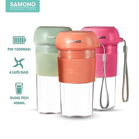 Mua Máy xay sinh tố cầm tay SAMONO SW-Y8 dung tích 400ml thiết kế nhỏ gọn màu sắc trẻ trung - Hàng chính hãng