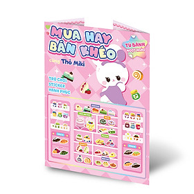 Sách Mua hay bán khéo cùng thỏ Miki tủ bánh ngọt ngào (Hơn 60 stickers)