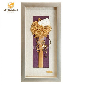 Tranh Hoa Hướng Dương ( 13×26 cm) MT Gold Art- Hàng chính hãng, trang trí nhà cửa, phòng làm việc, quà tặng sếp, đối tác, khách hàng, tân gia, khai trương 