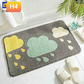 THẢM CHÙI CHÂN LÔNG CỪU 3D Chống trượt mềm mại siêu thấm 40x60