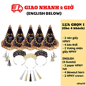 Hình ảnh Bộ 10 nón tiệc Happy New Year cho 10 người Party Kit cbhp30