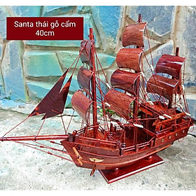 Mua Thuyền Santa thái gỗ cẩm 40cm - Thuận buồm xuôi gió