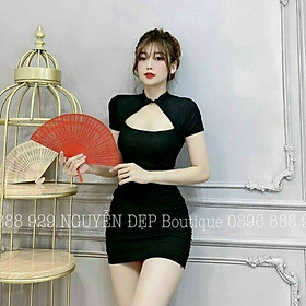 Sườn Xám Cổ Tàu Trung Hoa Lụa Ánh Kim Tone Đỏ Sang Trọng Mia Dress