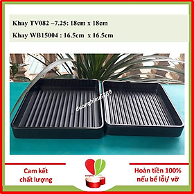 Mua Khay Nhựa Phíp Hình Vuông  Khay Để Thịt Nướng Dáng Vuông BBQ Đen Nhám Sang Trọng