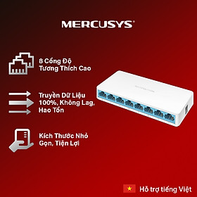 Bộ Chia Mạng 8 Cổng Mercusys MS108 (10/100Mbps) - Hàng Chính Hãng
